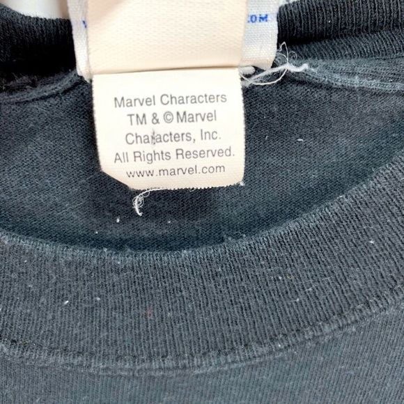 Spider-Man Universal Studios Orlando Mens Black Small T-shirt Vtg Rubber Graphic - Picture 7 of 8